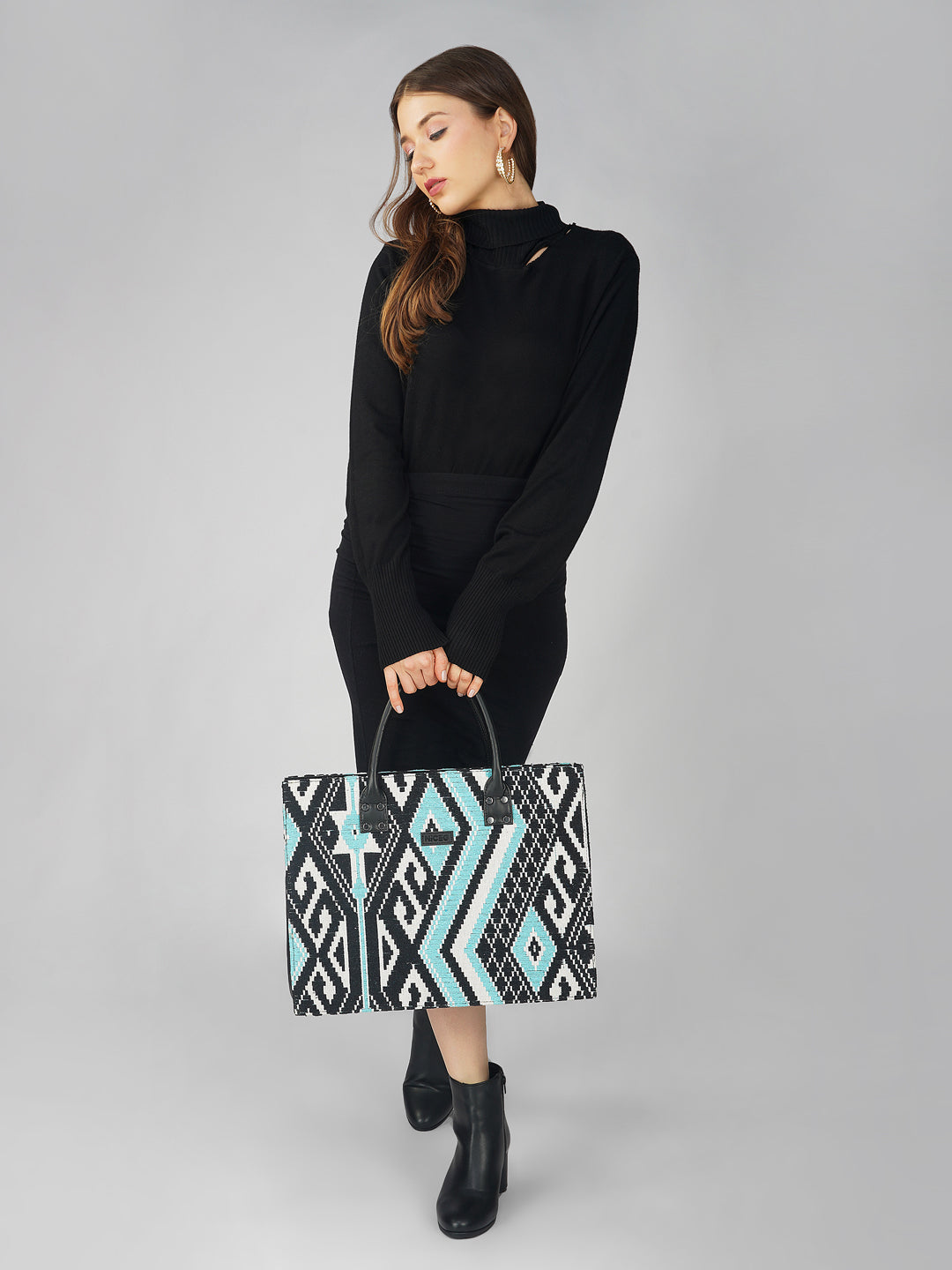 NiceG Blue Cherry Tote Bags For Women & Girls